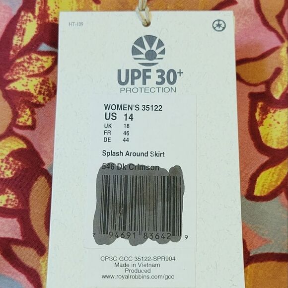 Royal Robbins Multi Color Splash Around Quick Dry UPF 30+ Mini Skirt Size 14 - Picture 9 of 10